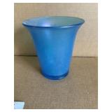 Blue Stretch Glass Vase