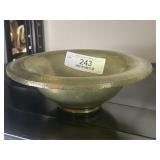 Topaz Iridescent Stretch Glass Console Bowl