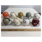 Vintage NFL Mini Helmet Display Lot