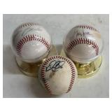 Group of (3) Signed Baseballs