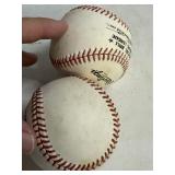 Pair Of Official Baseballs