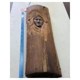 Hand-Carved Native American Wood Plaque