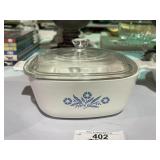 Corn Flower Blue Corning Ware Dish & Lid
