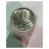 Roll of Uncirculated Kennedy Half Dollars