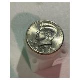 Roll of Uncirculated Kennedy Half Dollars