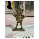 Solid Brass Cornish Pixie Figurine