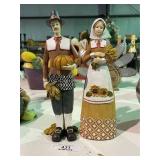 Vintage Thanksgiving Pilgrim Couple
