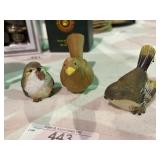 Carved Wooden Bird Figurines