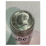 Roll of Uncirculated Kennedy Half Dollars