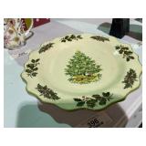 Spode Christmas Tree Scalloped Fluted Dish