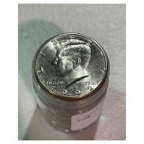 Roll of Uncirculated Kennedy Half Dollars