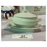Porcelain Sugar Bowl & Lid