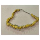 Vintage Yellow Gemstone Necklace