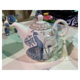 Peacocks Porcelain Tea for One Set