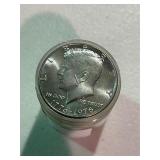 Roll of Uncirculated Kennedy Half Dollars