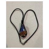 Murano Art Glass Floral Pendant