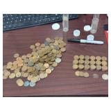 93 Wheat Pennies & Misc