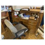 S-Curve Roll Top Desk & Chair