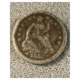 1853 Seated Liberty Half Dime
