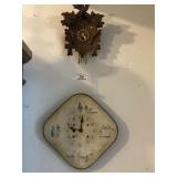 Two Vintage Wall Clocks