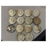 14 Kennedy Silver Half Dollars