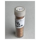 1978-D UNC Lincoln Cent Roll