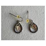 Tri Color Sterling Silver Earrings
