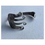 Trench Art Copper & Nickle Fork Bracelet