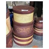 3 Distressed American Band Hat Boxes
