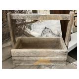 Rustic Wooden Tote Basket