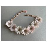Beautiful Pink Flower Vintage Necklace