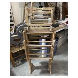 Antique Wood Folding Laundry