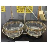 MCM Arcoroc France Glass Condiment Set