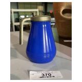 Vintage Cobalt Blue glass Syrup Pitcher