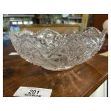 American Brilliant Cut Crystal Serving Bowl