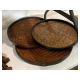 Vintage Bamboo Trays