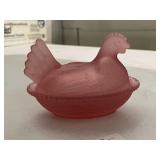 Glass Hen on Nest