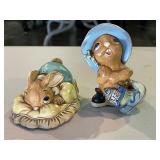 2 Pendelfin Stone Craft Rabbit Collectibles