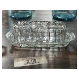 Vintage Star of David Butter Dish & Lid