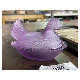 Glass Hen on Nest