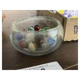 Collectible Marbles in Dish
