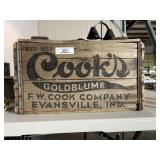 Very Nice Cooks Advertising Box & Lid