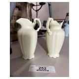 2 Yellow Porcelain Creamers
