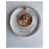 Old National Bank Coin Pendant