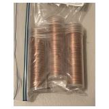 3 Full Rolls 1962-P Pennies