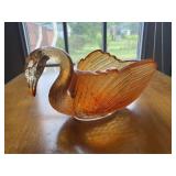 Vintage Swan Footed Indiana Glass Bowl