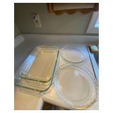 2 Rectangle Pyrex Casseroles & Miscellaneous