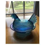 Fenton Art Glass Hen on Nest