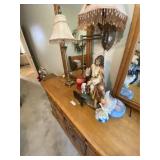Table Lamp, Jesus Statue, Candles & Miscellaneous