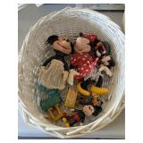 Basket of Mickey Mouse Collectibles